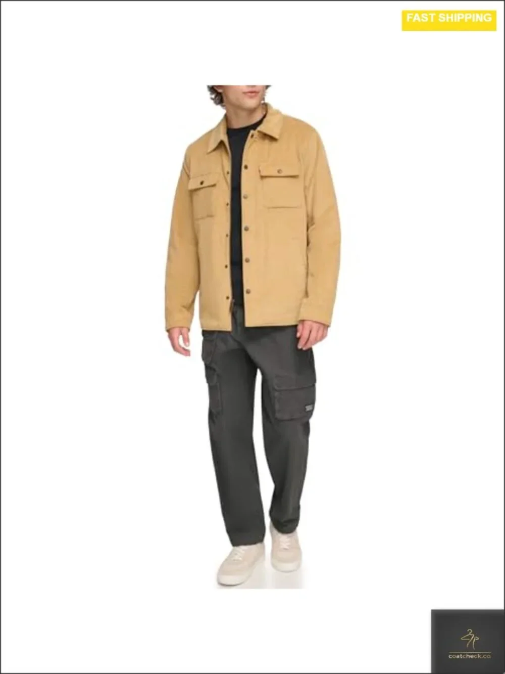 Men's Cotton Plaid Sherpa Lined Hooded Jacket